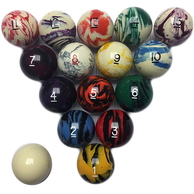 Marbelized Billiard Set